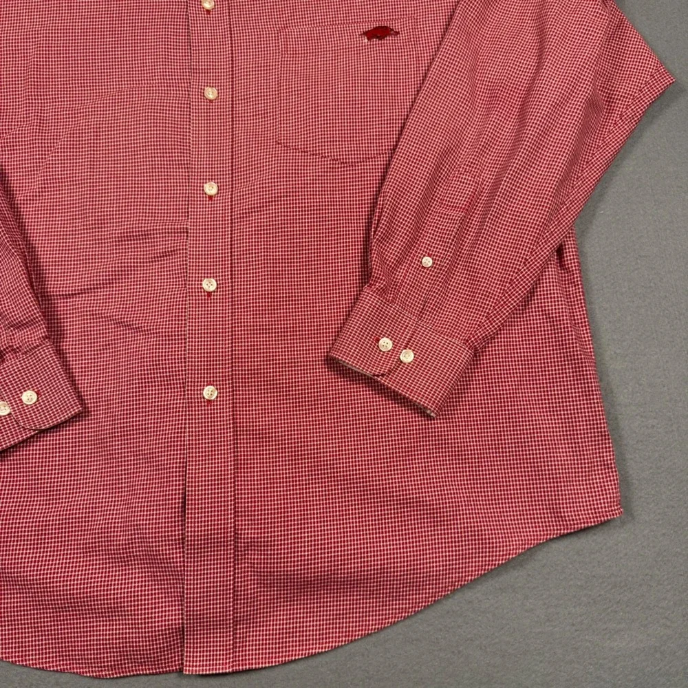 Arkansas Razorbacks XL Red Gingham Button Down Shirt The Razorback Collection - Picture 13 of 13